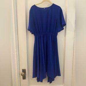 Large blue summer dress